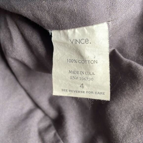 Vince. Navy Blue Velvet Blazer Size 4 100% Cotton - Picture 8 of 14